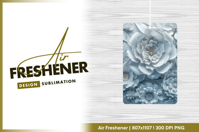 Elegant blue and white paper flowers Sublimation Regulrcrative 