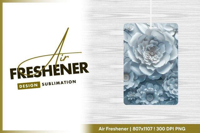 Elegant blue and white paper flowers Sublimation Regulrcrative 