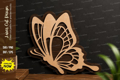 Elegant Butterfly Art laser cut svg File SVG Regulrcrative 