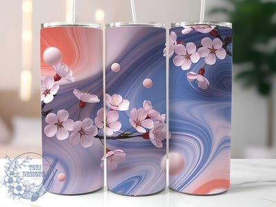 Elegant Cherry Blossom Tumbler, Sakura Flower Wrap, Elegant Blossom Cup, 20oz Sublimation Wrap, Stylish Floral Design Tumbler, Artistic Sakura Cup, Nature Blossom Theme Wrap Sublimation ToriDesigns 
