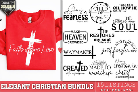 Elegant Christian Quotes SVG Bundle, Religious Quotes Bundle, Christian Svg, Graceful Quotes, Christian Sayings Bundle,Faith Quotes Svg SVG Creativeart88 