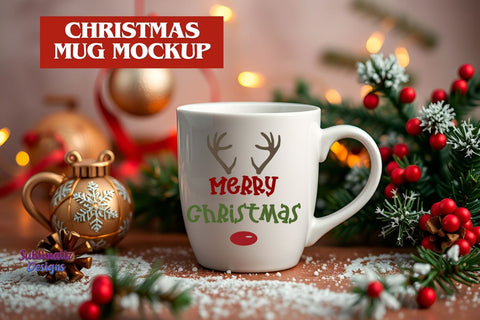 Elegant Christmas Mug Mockup Mock Up Photo Sublimatiz Designs 