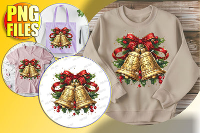 Elegant Christmas Watercolor Clipart Winter PNG Sublimation afrosvg 