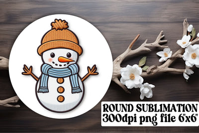Elegant Christmas Wonderland 3D Embroidered Circle Keychain Coaster Sublimation afrosvg 