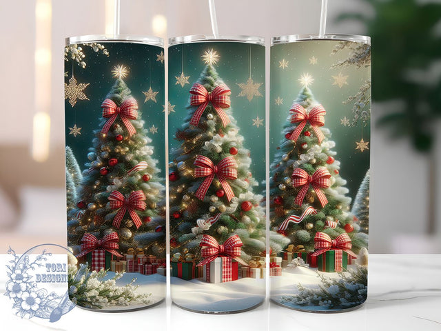 Elegant Classic Christmas Tree Tumbler, Festive Holiday Wrap, Winter Tree Sublimation, Seasonal Cheer Cup, 20Oz Skinny Tumbler Wrap, Classic Christmas Mug, Elegant Holiday Design Sublimation ToriDesigns 
