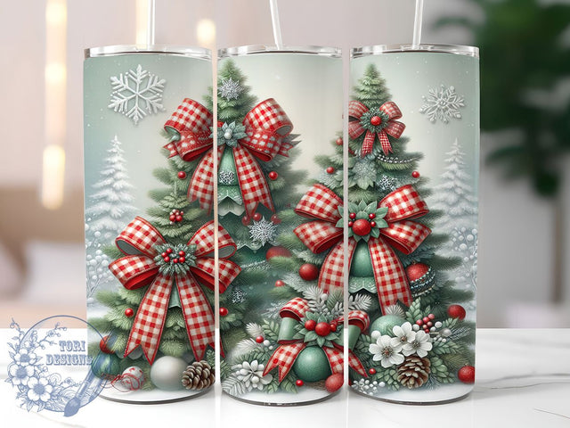Elegant Classic Christmas Tree Tumbler, Festive Holiday Wrap, Winter Tree Sublimation, Seasonal Cheer Cup, 20Oz Skinny Tumbler Wrap, Classic Christmas Mug, Elegant Holiday Design Sublimation ToriDesigns 