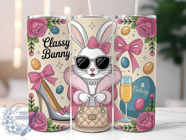 Elegant Classy Easter Bunny Tumbler, Elegant Bunny Tumbler, Stylish Bunny Wrap, Easter Bunny Wrap, Chic Bunny Wrap, Sublimation Design, Trendy Gift Idea Sublimation ToriDesigns 
