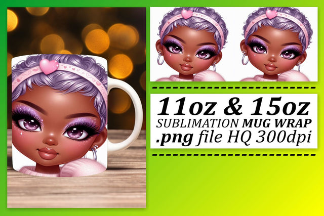 Elegant designs, make every sip a delight! , Love Girl Sublimation afrosvg 