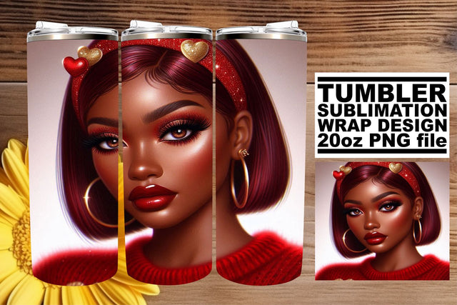 Elegant designs wrap, perfect for drinkware customization! , Love Girl Sublimation afrosvg 
