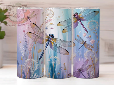 Elegant Dragonfly Print Tumbler, Dragonfly Tumbler, Stylish 20oz Wrap, Sublimation Design, Trendy Gift Idea, Dragonfly Print Wrap, Elegant Dragonfly Tumbler Sublimation Lara' s Designs 