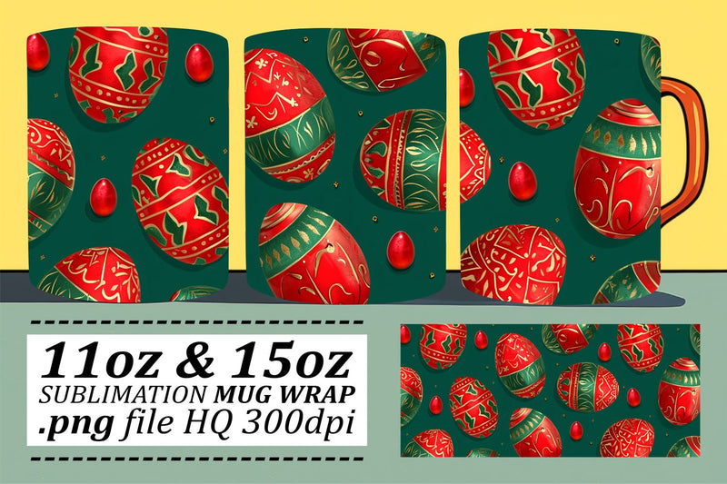 Elegant Easter Theme Mugs | Spring Sublimation 11oz 15oz Sublimation afrosvg 
