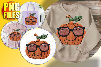 Elegant Fall Pumpkin with Glitter Bow PNG Design Sublimation afrosvg 