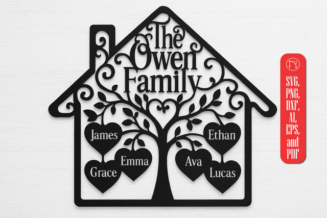 Elegant Family Name Frame SVG SVG MD JOYNAL ABDIN 