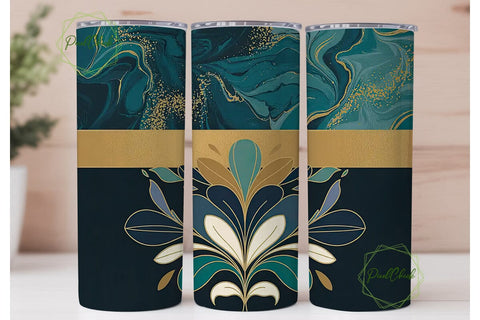 Elegant Floral 20oz Tumbler Wrap Sublimation PixelChick 
