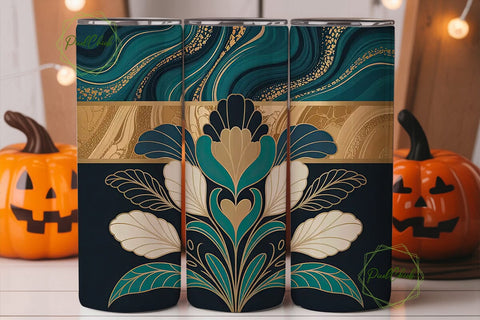 Elegant Floral 20oz Tumbler Wrap Sublimation PixelChick 