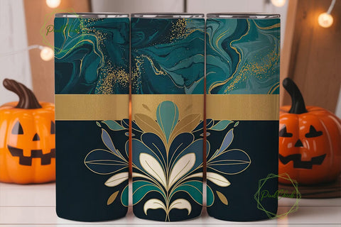 Elegant Floral 20oz Tumbler Wrap Sublimation PixelChick 