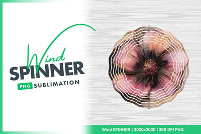 Elegant floral bloom wind spinner round png Sublimation Regulrcrative 