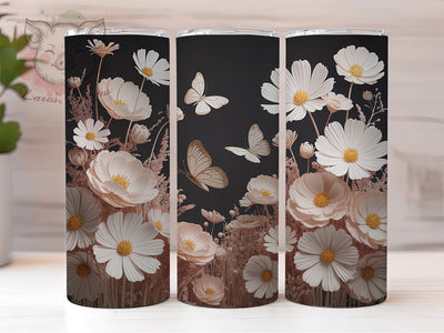 Elegant Floral Butterfly 20oz Tumbler, Floral Butterfly Design, 20oz Sublimation Wrap, Butterfly PNG Tumbler, Elegant Floral Sublimation, Butterfly Cup Wrap, Digital Tumbler Design Sublimation Lara' s Designs 