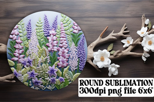 Elegant Floral Circle Collection - Sublimation, Keychain, Car Coaster Sublimation afrosvg 