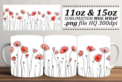 Elegant Floral Elegance Mug Pattern Art Sublimation afrosvg 