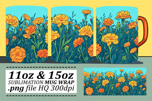 Elegant Floral Euphoria Mug Sublimation Sublimation afrosvg 