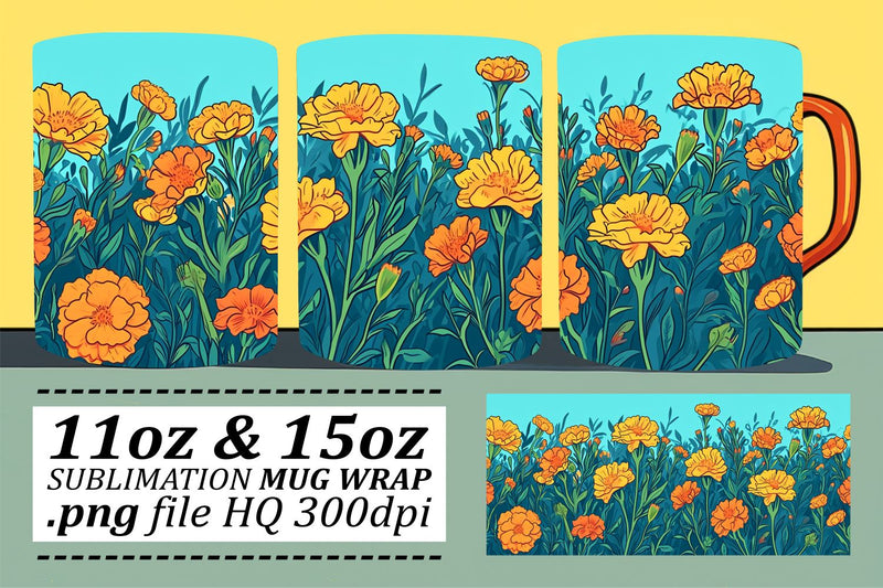 Elegant Floral Euphoria Mug Sublimation Sublimation afrosvg 