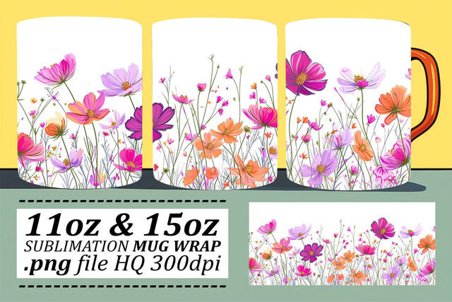 Elegant Floral Euphoria Mug Sublimation Sublimation afrosvg 