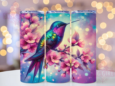 Elegant Floral Garden Hummingbird Tumbler, Floral Bird Tumbler, 20oz Sublimation PNG, Nature Tumbler Design, Flower And Bird Tumbler, Elegant Hummingbird Wrap, Garden Theme Tumbler Sublimation SvggirlplusArt 