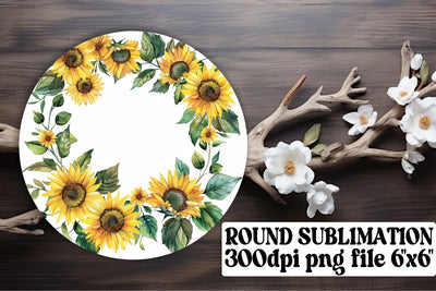 Elegant Floral Watercolor Wreath Sublimation afrosvg 