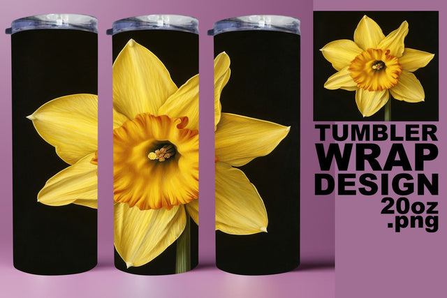 Elegant Flower 3D Tumbler Wrap - Sublimation 20oz Sublimation afrosvg 