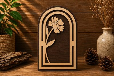 Elegant Flower Arch Laser Cut Svg File Design SVG Regulrcrative 