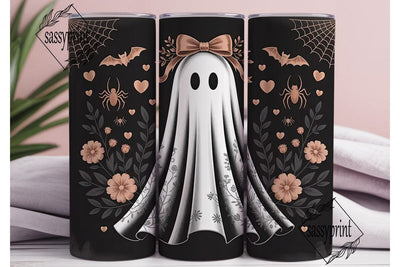 Elegant Ghost Halloween 20oz Tumbler Sublimation sassyprint 