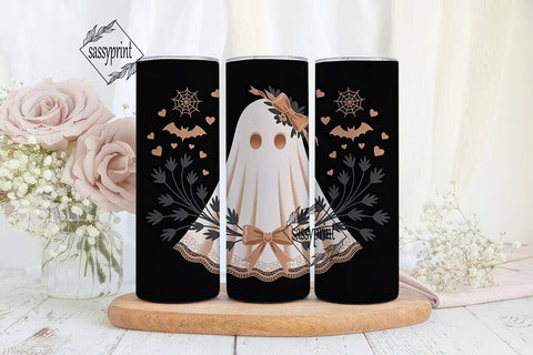 Elegant Ghost Halloween 20oz Tumbler Sublimation sassyprint 