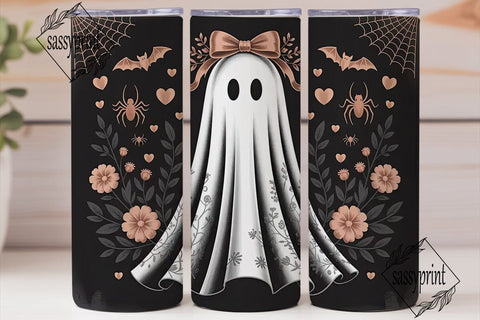 Elegant Ghost Halloween 20oz Tumbler Sublimation sassyprint 