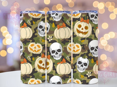 Elegant Ghostly Pumpkin Tumbler, Ghostly Halloween Cup, 20oz Sublimation Design, Pale Fall Drinkware, Haunted Harvest Tumbler, Soft Spooky Wrap, Elegant Pumpkin Sleeve Sublimation SvggirlplusArt 