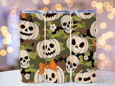 Elegant Ghostly Pumpkin Tumbler, Ghostly Halloween Cup, 20oz Sublimation Design, Pale Fall Drinkware, Haunted Harvest Tumbler, Soft Spooky Wrap, Elegant Pumpkin Sleeve Sublimation SvggirlplusArt 