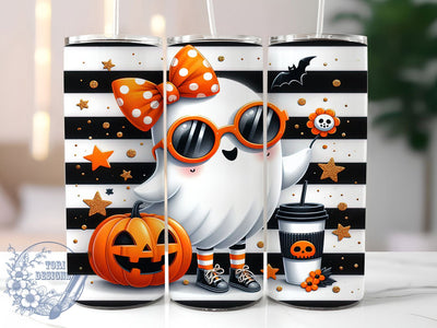 Elegant Glam Halloween Ghost Tumbler, Elegant Ghost Wrap, 20oz Tumbler Sublimation, Feminine Ghost Design, Spooky Lady Tumbler, Halloween Spirit Art, Glam Haunted Wrap Sublimation ToriDesigns 