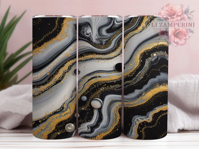 Elegant Glitter Marble Floor Tumbler, Alcohol Ink Glitter Wrap, 20oz Tumbler Sublimation, Seamless Stone Design, Shimmer Ink Marble Tumbler, Elegant Glitter Wrap, Luxe Abstract Sublimation Sublimation Li Zamperini 