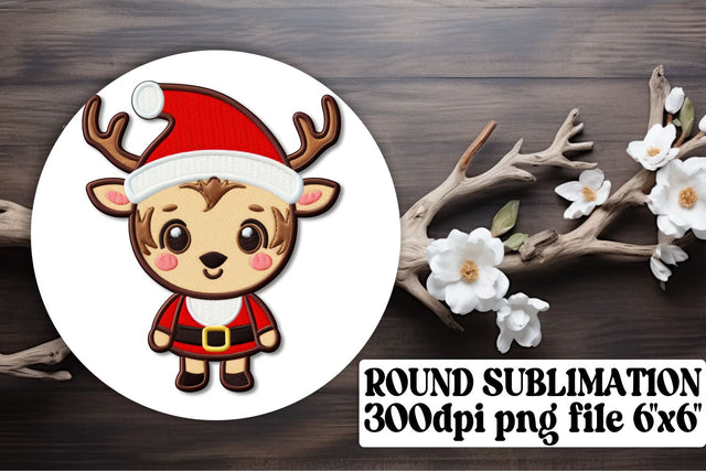 Elegant Holiday 3D Embroidered Christmas Circle Sublimation Sublimation afrosvg 