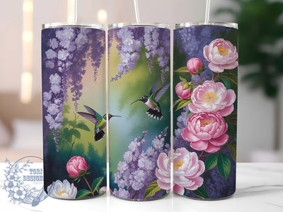 Elegant Hummingbird Nature Tumbler, Bird Lover Wrap, Elegant Hummingbird Cup, 20oz Sublimation Wrap, Stylish Bird Design Tumbler, Artistic Hummingbird Cup, Nature Bird Theme Wrap Sublimation ToriDesigns 
