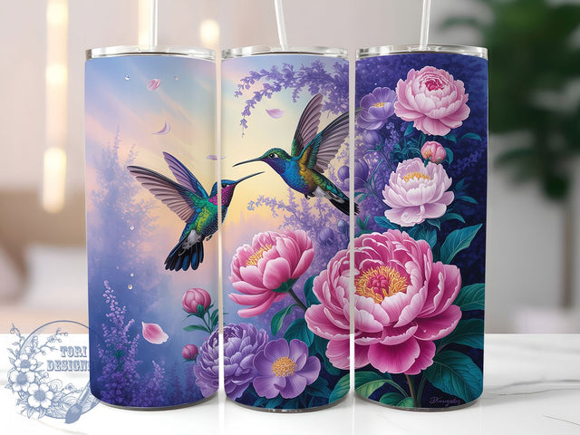 Elegant Hummingbird Nature Tumbler, Bird Lover Wrap, Elegant Hummingbird Cup, 20oz Sublimation Wrap, Stylish Bird Design Tumbler, Artistic Hummingbird Cup, Nature Bird Theme Wrap Sublimation ToriDesigns 