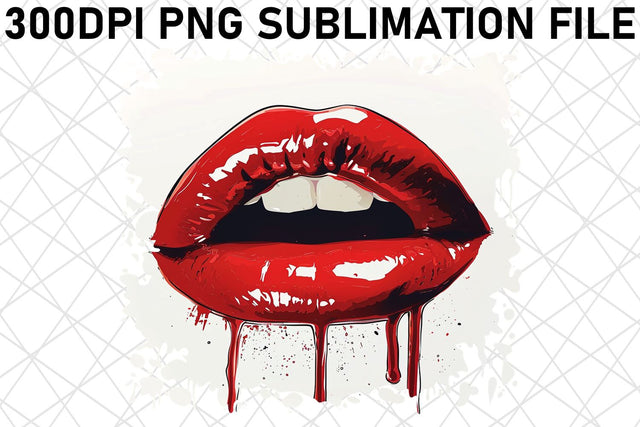 Elegant Lip Sublimation Print - DIY Fashion Inspiration Sublimation afrosvg 