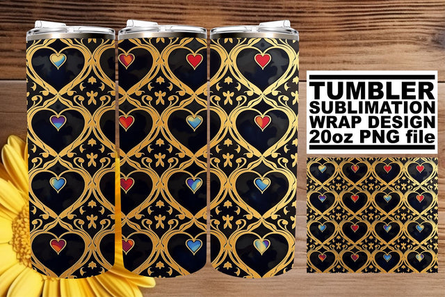 Elegant Love-themed Tumbler Art Sublimation afrosvg 