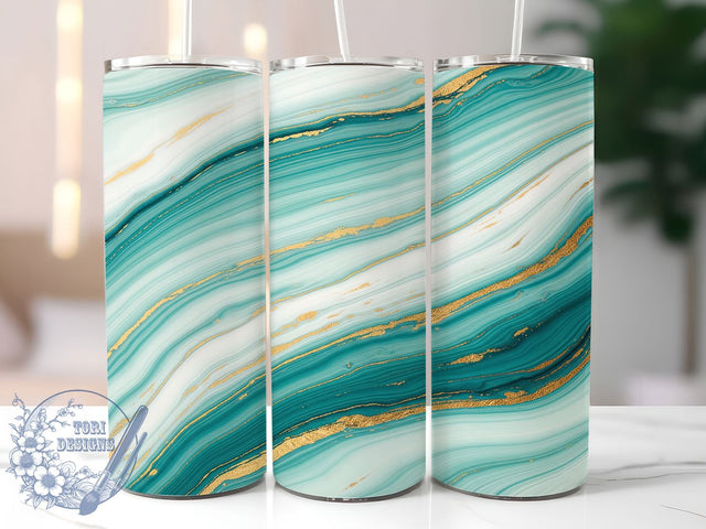 Elegant & Luxurious Mint Gold Tumbler, Elegant Marble Sublimation, White Gold Tumbler Design, Luxury Tumbler Template, Bridal Shower Tumbler, Sophisticated Marble Wrap, DIY Wedding Tumbler Sublimation ToriDesigns 