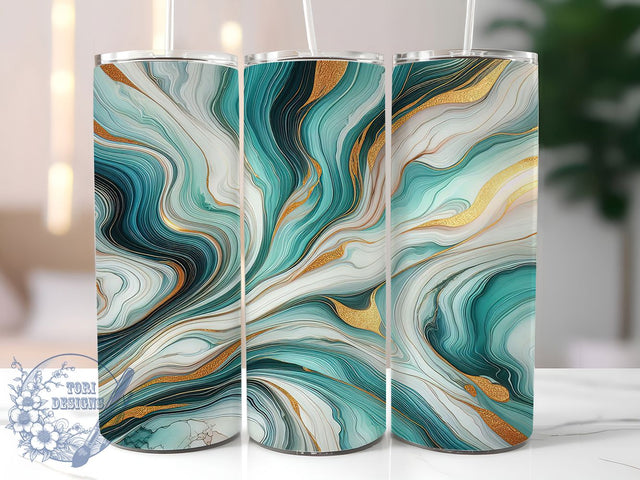Elegant & Luxurious Mint Gold Tumbler, Elegant Marble Sublimation, White Gold Tumbler Design, Luxury Tumbler Template, Bridal Shower Tumbler, Sophisticated Marble Wrap, DIY Wedding Tumbler Sublimation ToriDesigns 