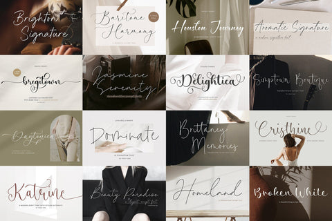Elegant Luxury Script Font Bundle Font Timur type 