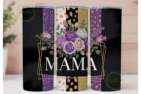 Elegant Mama Leopard Glitter Tumbler Sublimation PixelChick 