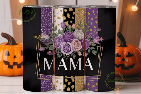 Elegant Mama Leopard Glitter Tumbler Sublimation PixelChick 