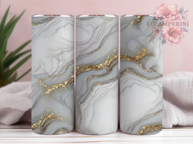 Elegant Marble Gold Swirl Tumbler Wrap, Gold Swirl PNG, Luxury Tumbler Design, 20oz Sublimation Wrap, Glitter Marble Art, Elegant Cup Design, Glam Tumbler PNG Sublimation Li Zamperini 