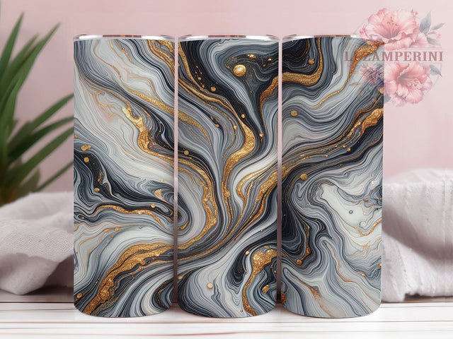 Elegant Marble Gold Swirl Tumbler Wrap, Gold Swirl PNG, Luxury Tumbler Design, 20oz Sublimation Wrap, Glitter Marble Art, Elegant Cup Design, Glam Tumbler PNG Sublimation Li Zamperini 